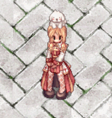 의상 앉아있는 강아지(흰색)