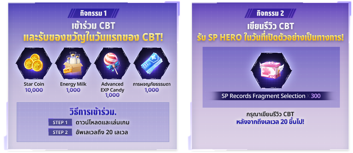 CBT EVENT1, CBT EVENT2